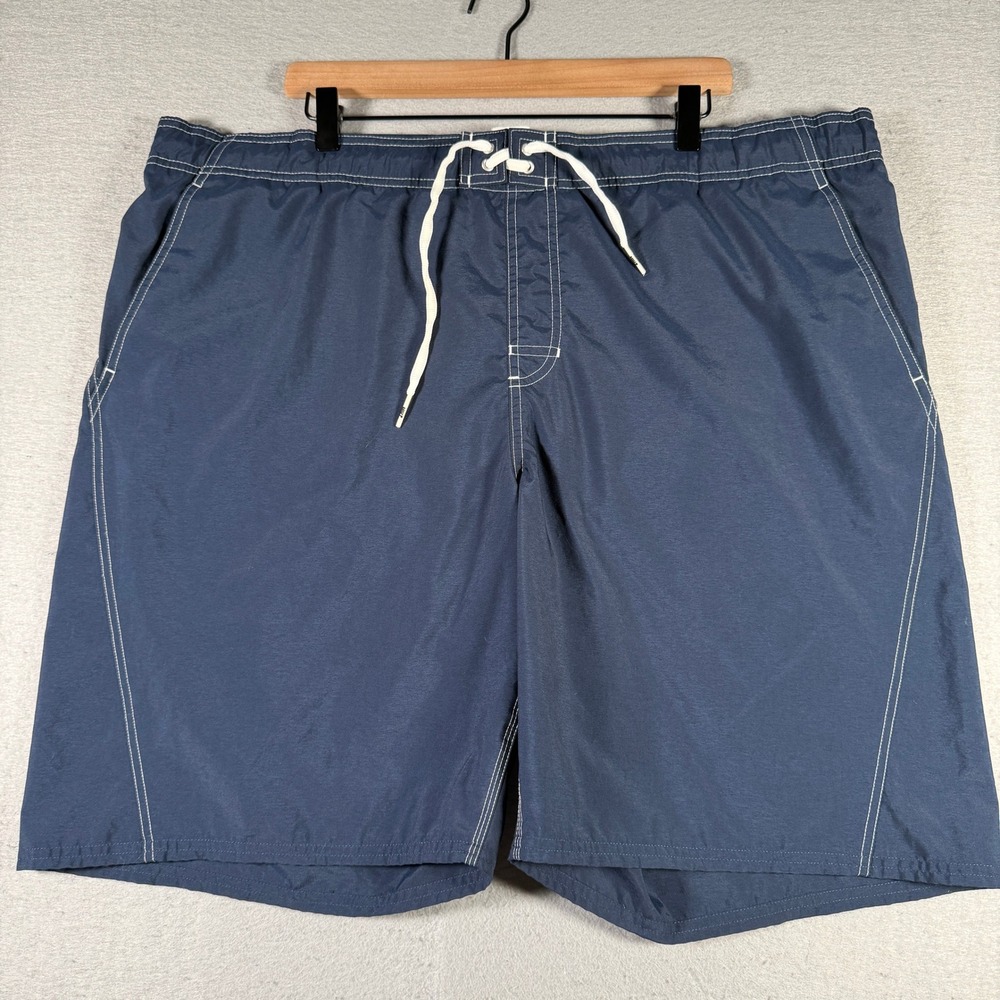 Nike Mens XXL Navy Blue Board Shorts Swim Trunks N44002 Drawstring Mesh Lining